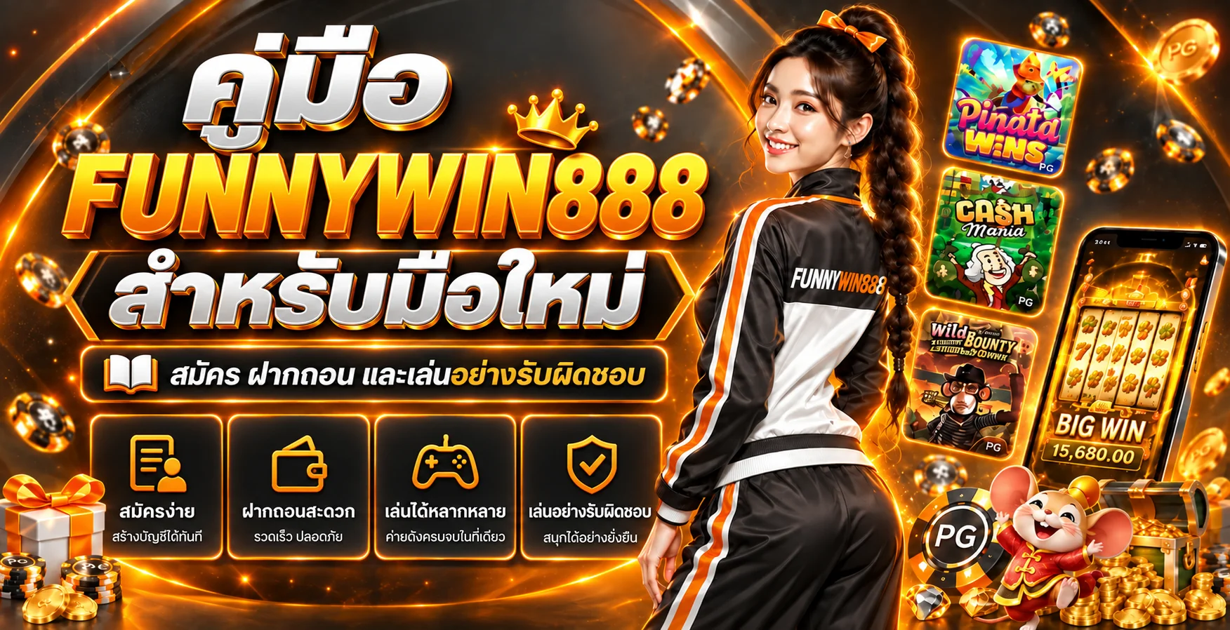 FUNNYWIN888 คู่มือสมัคร ฝากถอน และเล่นสำหรับมือใหม่